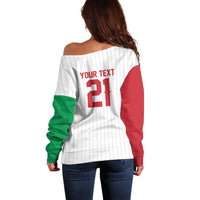 Custom Dripping Baseball Italy Off Shoulder Sweater