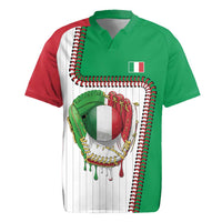 Custom Dripping Baseball Italy Rugby Jersey