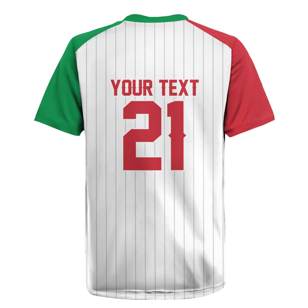 Custom Dripping Baseball Italy Rugby Jersey