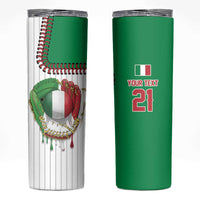Custom Dripping Baseball Italy Skinny Tumbler