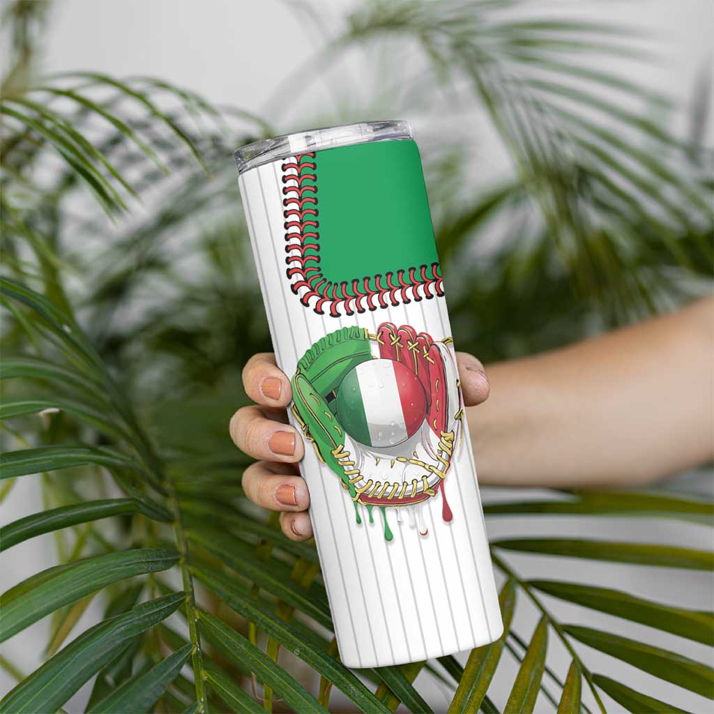 Custom Dripping Baseball Italy Skinny Tumbler