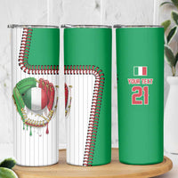 Custom Dripping Baseball Italy Skinny Tumbler