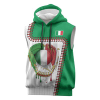 Custom Dripping Baseball Italy Sleeveless Hoodie