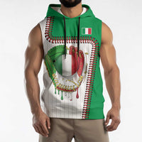 Custom Dripping Baseball Italy Sleeveless Hoodie