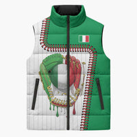 Custom Dripping Baseball Italy Sleeveless Puffer Jacket