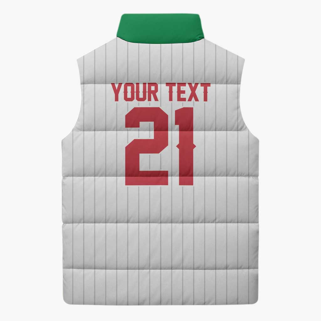 Custom Dripping Baseball Italy Sleeveless Puffer Jacket