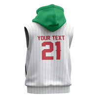 Custom Dripping Baseball Italy Sleeveless Zip Hoodie