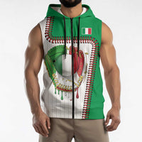 Custom Dripping Baseball Italy Sleeveless Zip Hoodie