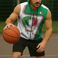 Custom Dripping Baseball Italy Sleeveless Zip Hoodie