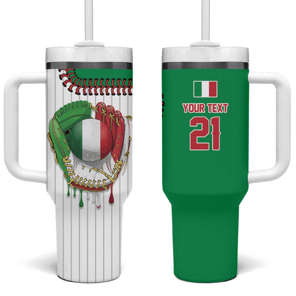 Custom Dripping Baseball Italy Tumbler With Handle