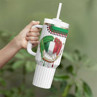 Custom Dripping Baseball Italy Tumbler With Handle