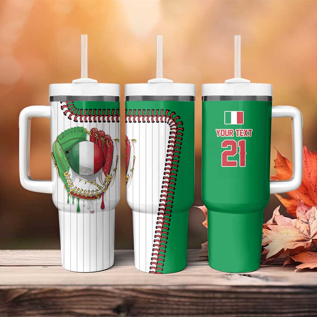 Custom Dripping Baseball Italy Tumbler With Handle