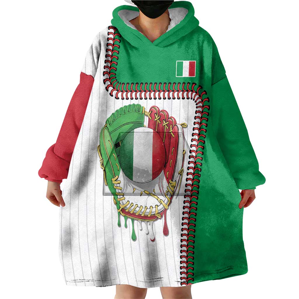 Custom Dripping Baseball Italy Wearable Blanket Hoodie