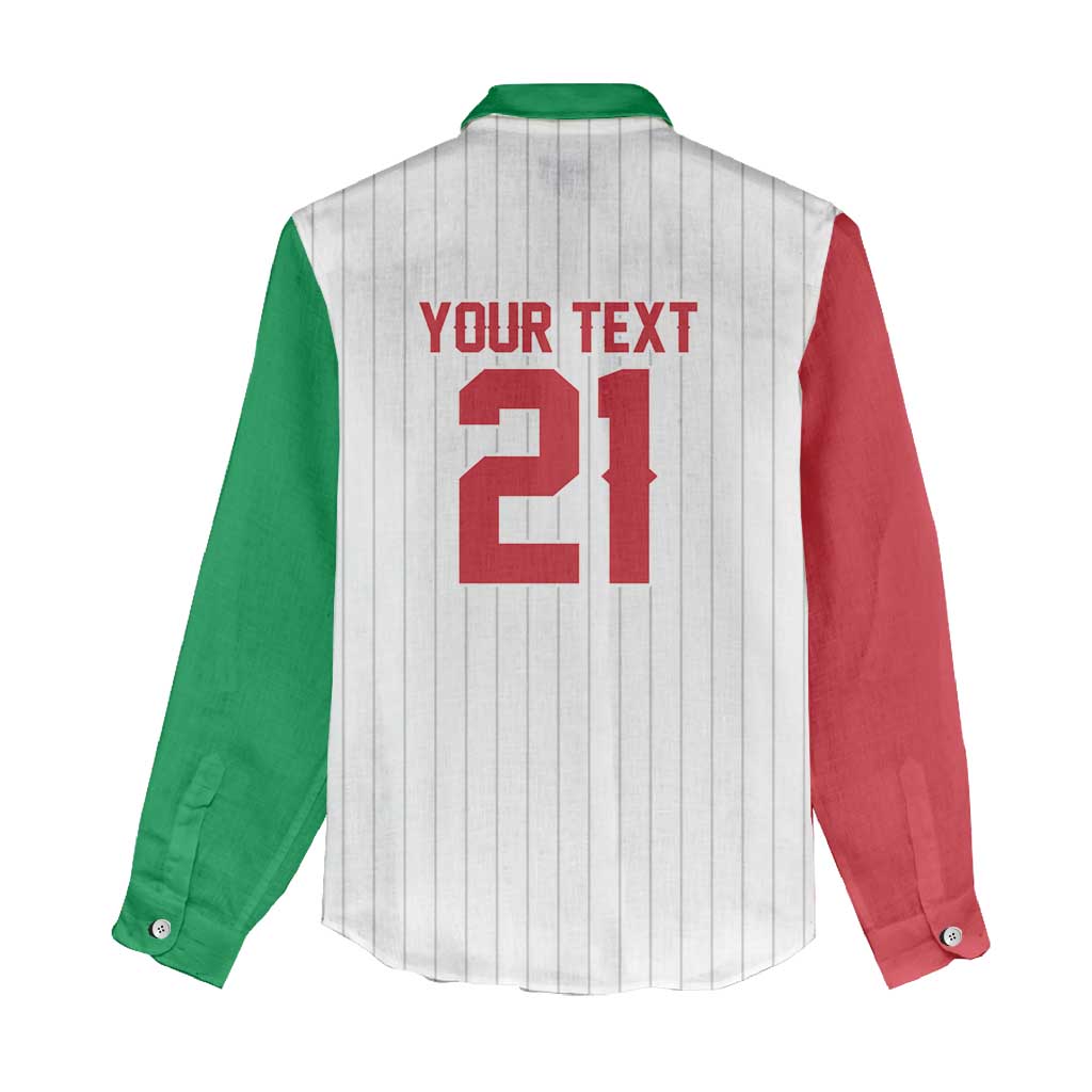 Custom Dripping Baseball Italy Women Casual Shirt
