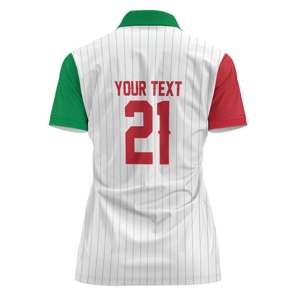 Custom Dripping Baseball Italy Women Polo Shirt
