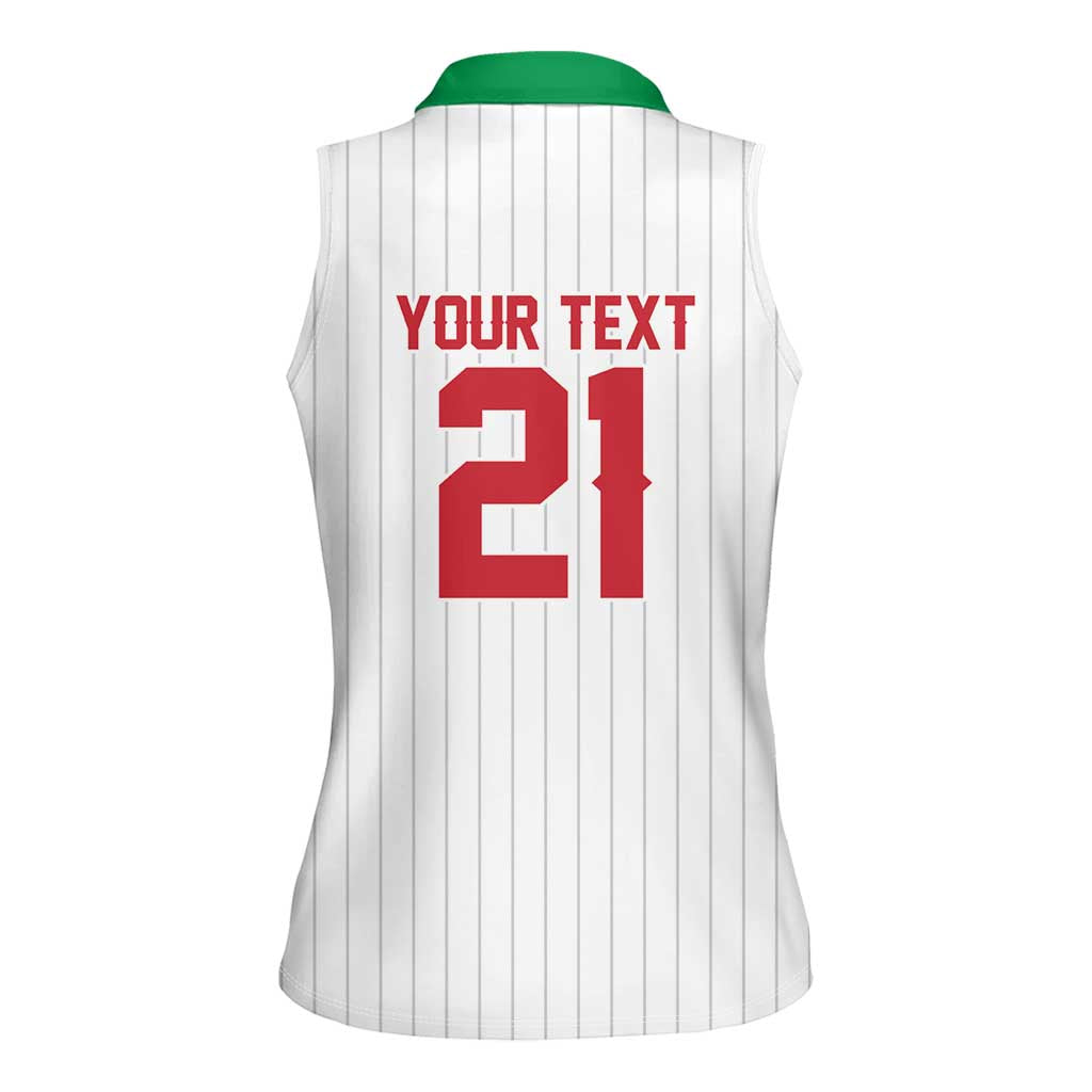 Custom Dripping Baseball Italy Women Sleeveless Polo Shirt