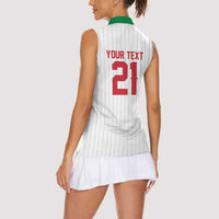 Custom Dripping Baseball Italy Women Sleeveless Polo Shirt