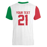 Custom Dripping Baseball Italy Women V-Neck T-Shirt
