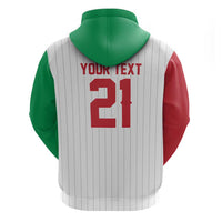 Custom Dripping Baseball Italy Zip Hoodie