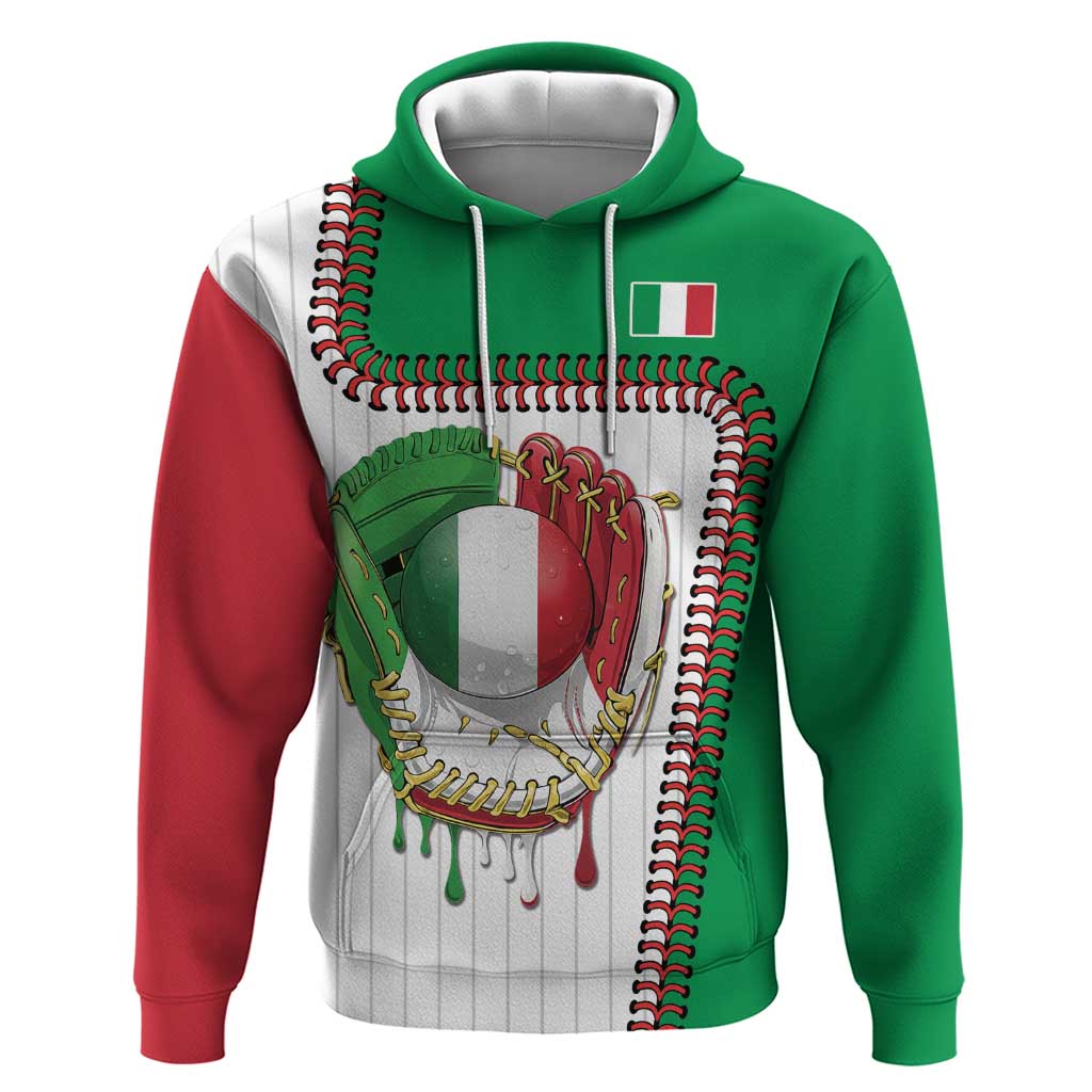 Custom Dripping Baseball Italy Zip Hoodie