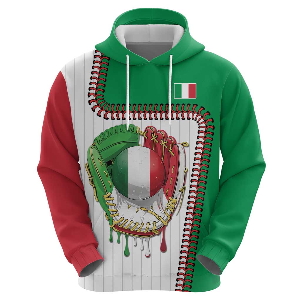 Custom Dripping Baseball Italy Zip Hoodie
