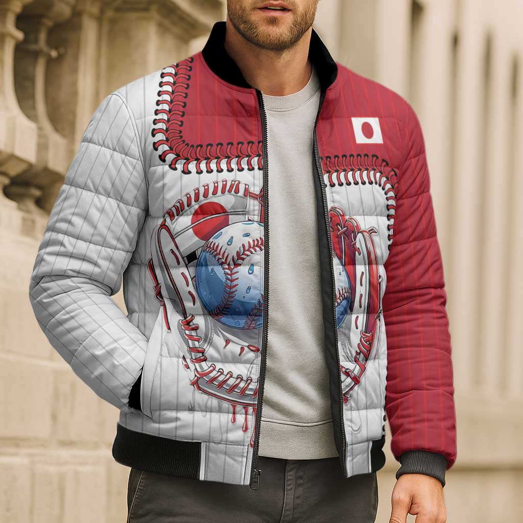 Custom Dripping Baseball Japan Bomber Puffer Jacket