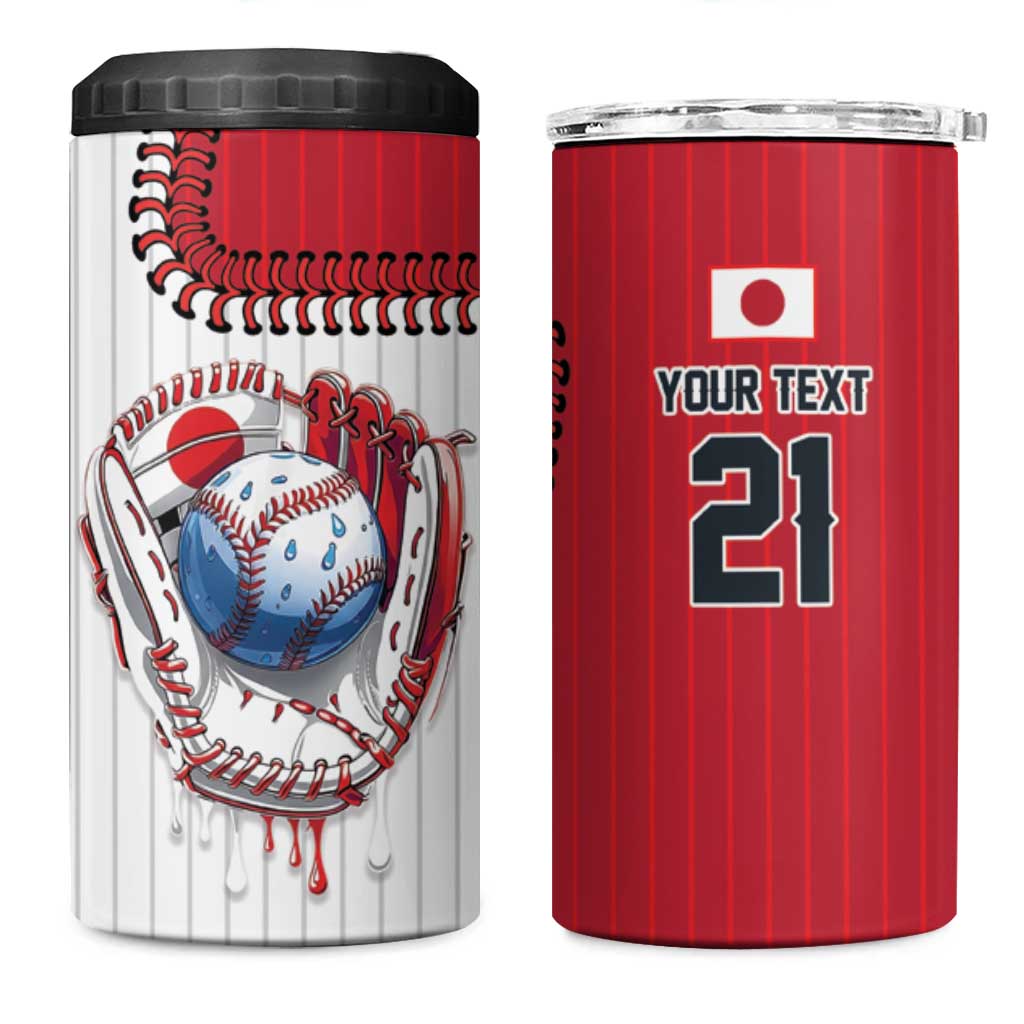 Custom Dripping Baseball Japan 4 in 1 Can Cooler Tumbler