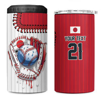 Custom Dripping Baseball Japan 4 in 1 Can Cooler Tumbler