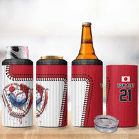Custom Dripping Baseball Japan 4 in 1 Can Cooler Tumbler