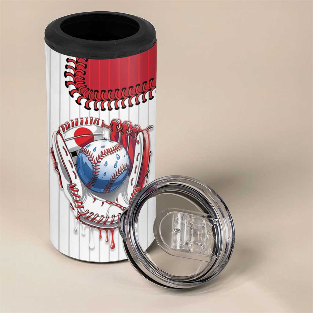 Custom Dripping Baseball Japan 4 in 1 Can Cooler Tumbler