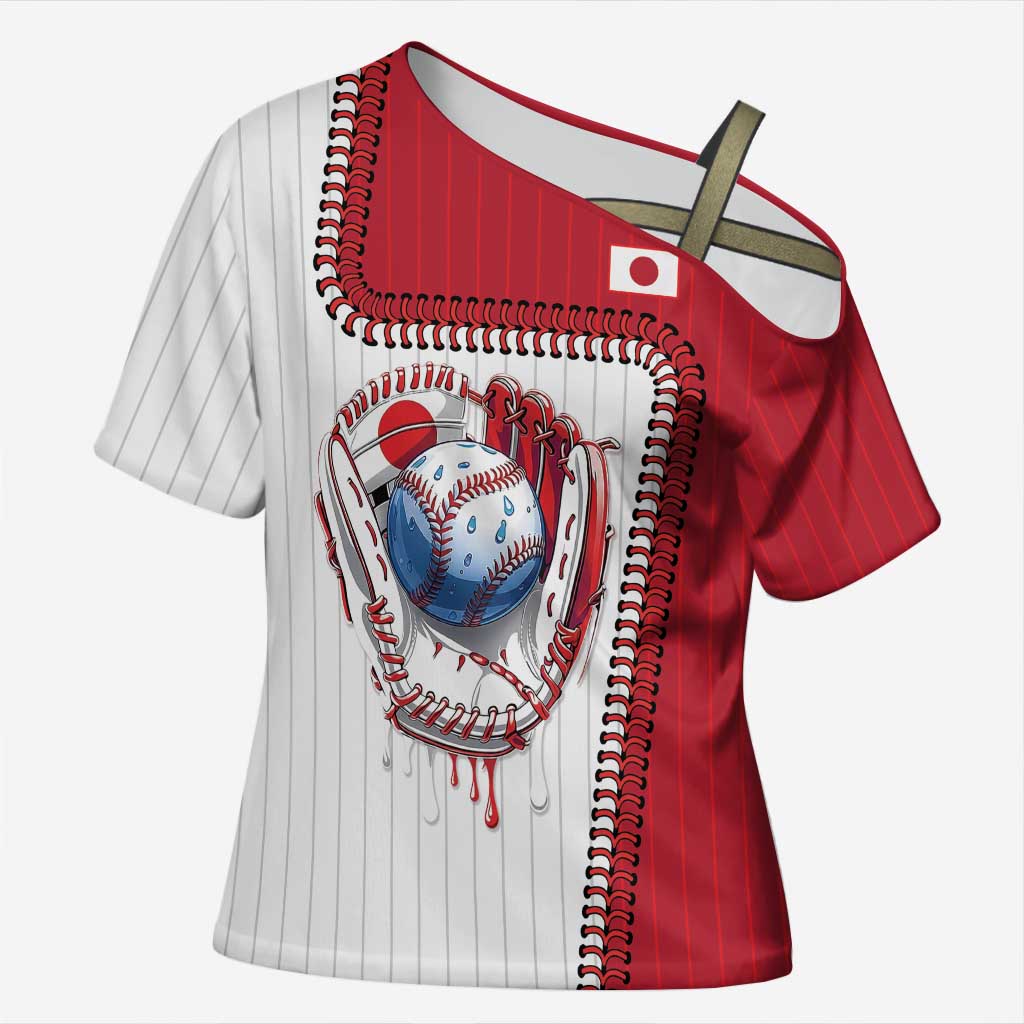 Custom Dripping Baseball Japan Cross Shoulder Shirt