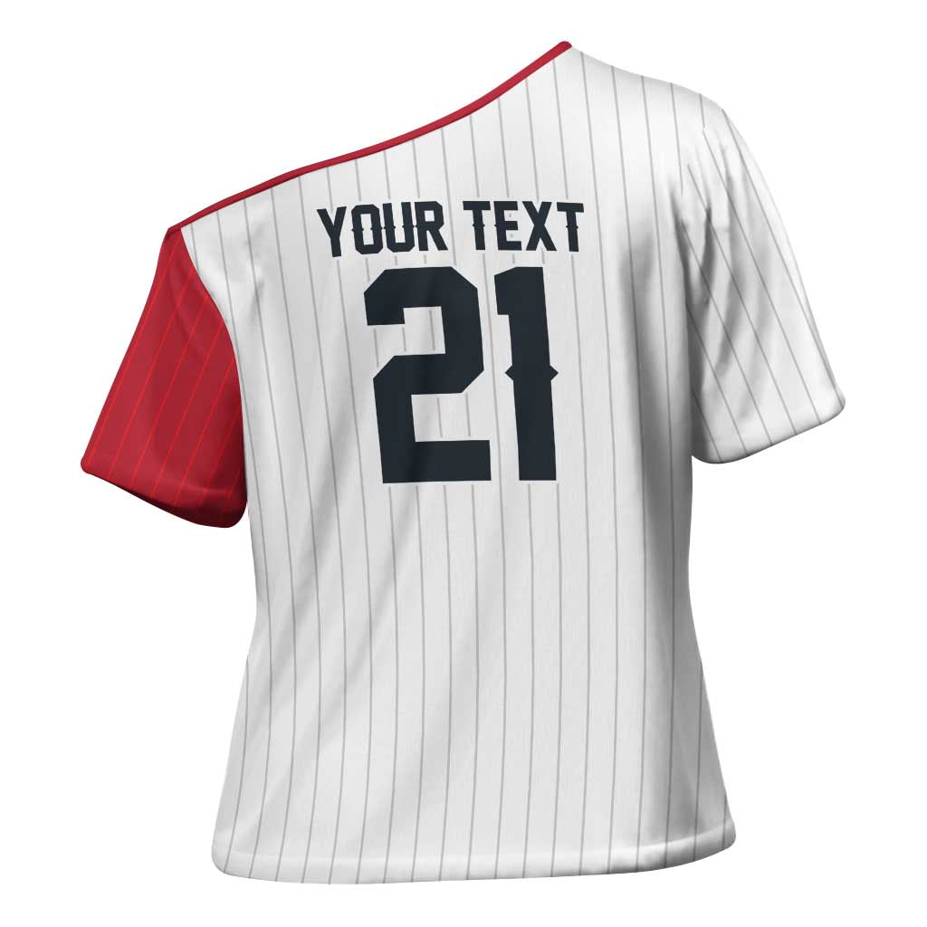 Custom Dripping Baseball Japan Cross Shoulder Shirt