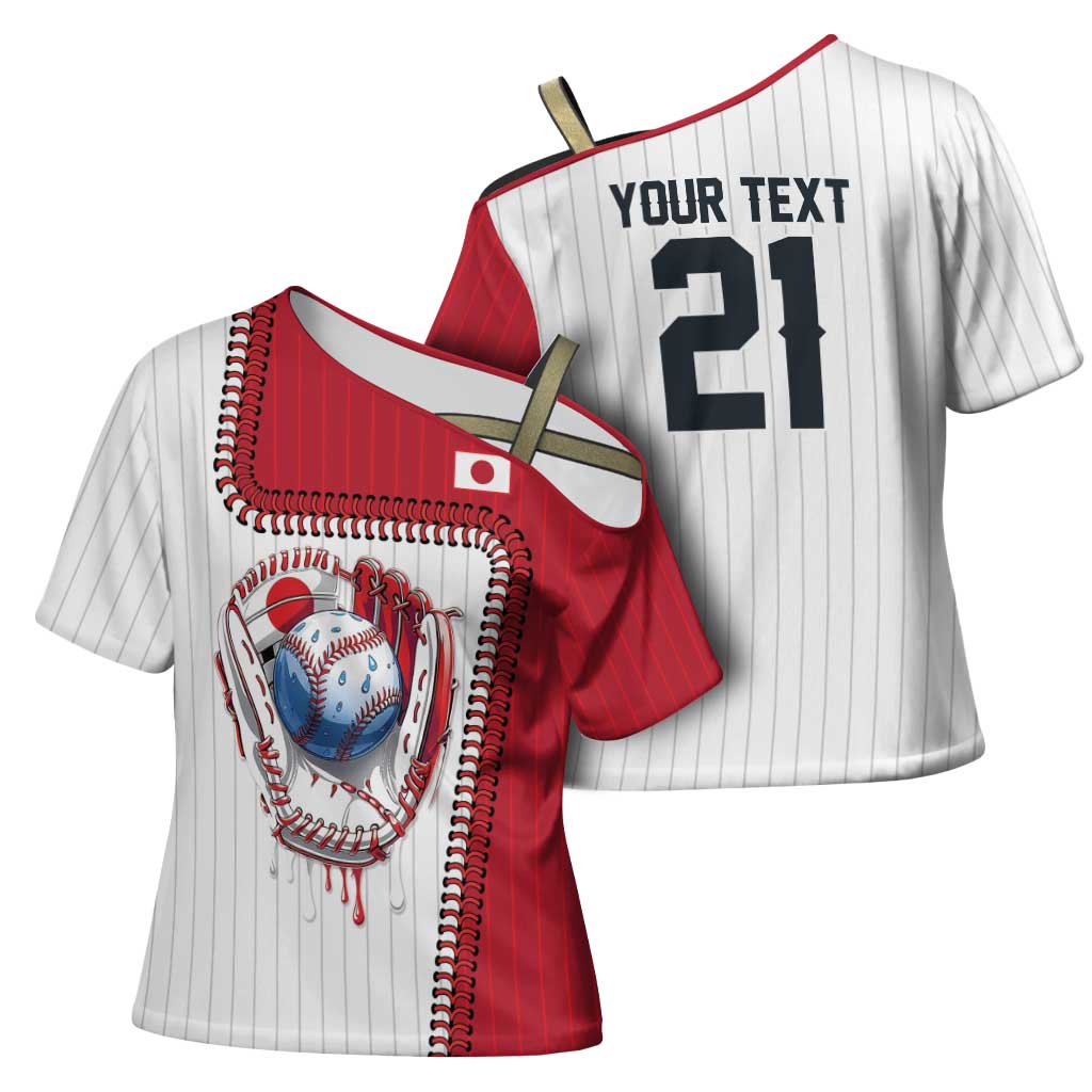 Custom Dripping Baseball Japan Cross Shoulder Shirt