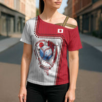 Custom Dripping Baseball Japan Cross Shoulder Shirt