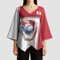 Custom Dripping Baseball Japan Kimono Sleeve Blouse