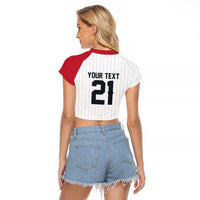 Custom Dripping Baseball Japan Raglan Cropped T Shirt