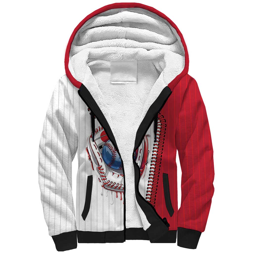 Custom Dripping Baseball Japan Sherpa Hoodie