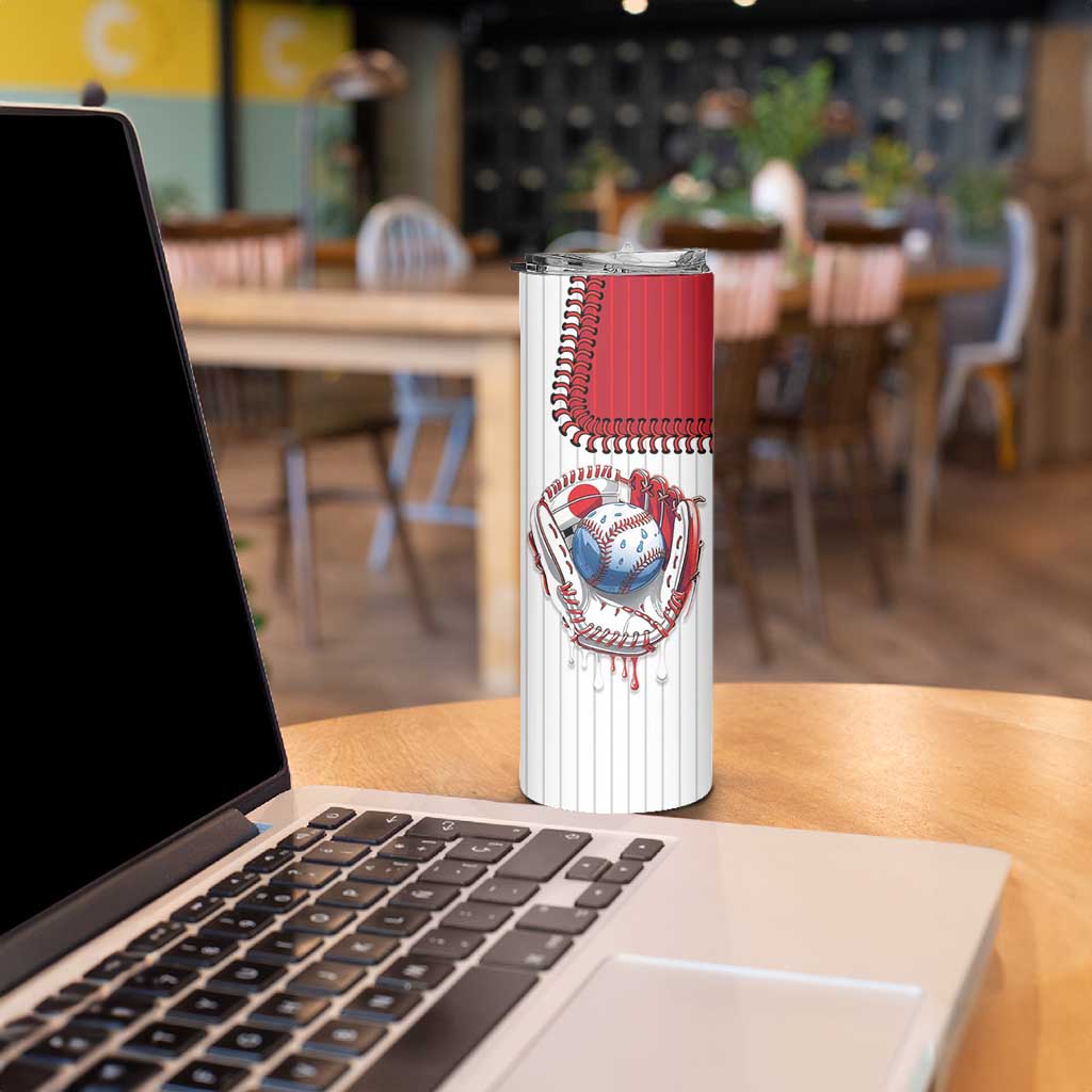 Custom Dripping Baseball Japan Skinny Tumbler