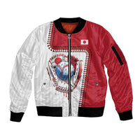 Custom Dripping Baseball Japan Sleeve Zip Bomber Jacket