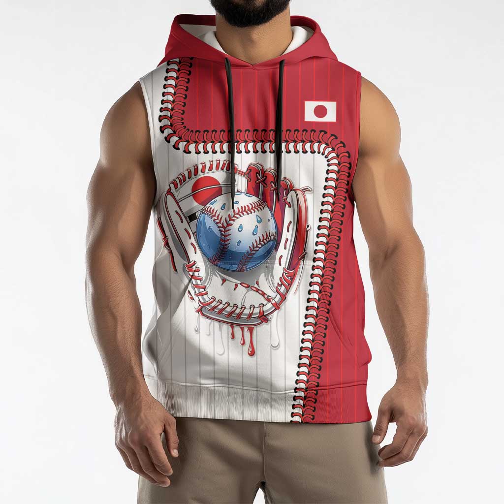 Custom Dripping Baseball Japan Sleeveless Hoodie