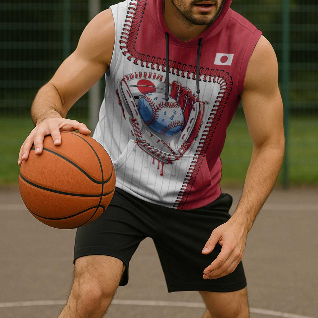 Custom Dripping Baseball Japan Sleeveless Hoodie