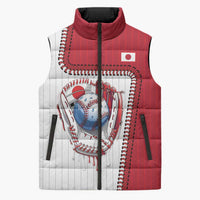 Custom Dripping Baseball Japan Sleeveless Puffer Jacket