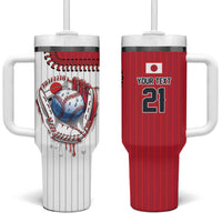 Custom Dripping Baseball Japan Tumbler With Handle