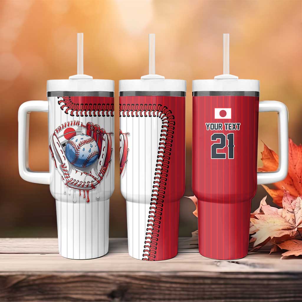 Custom Dripping Baseball Japan Tumbler With Handle
