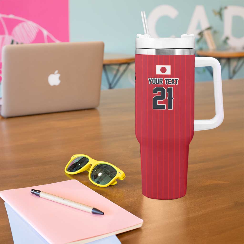 Custom Dripping Baseball Japan Tumbler With Handle