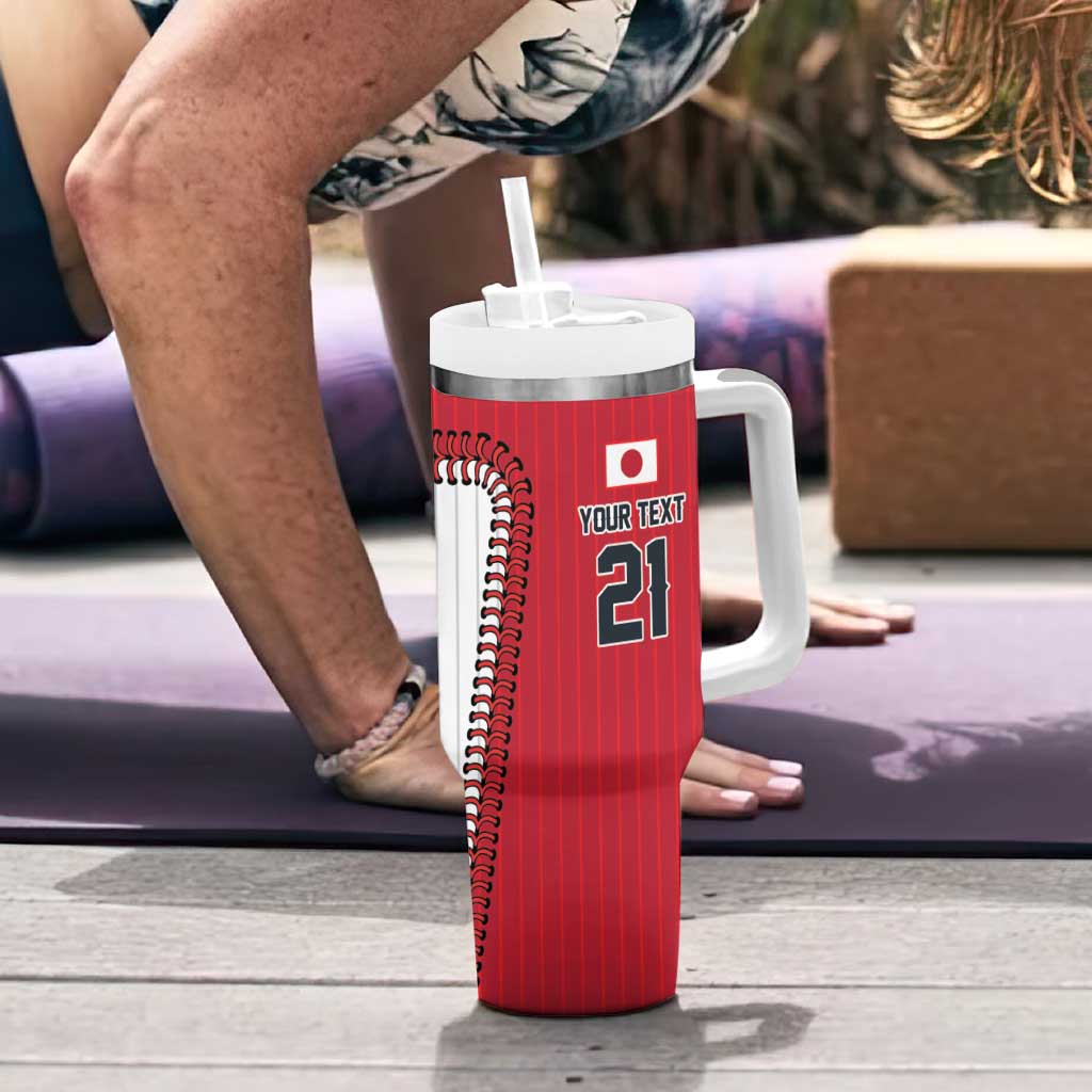 Custom Dripping Baseball Japan Tumbler With Handle