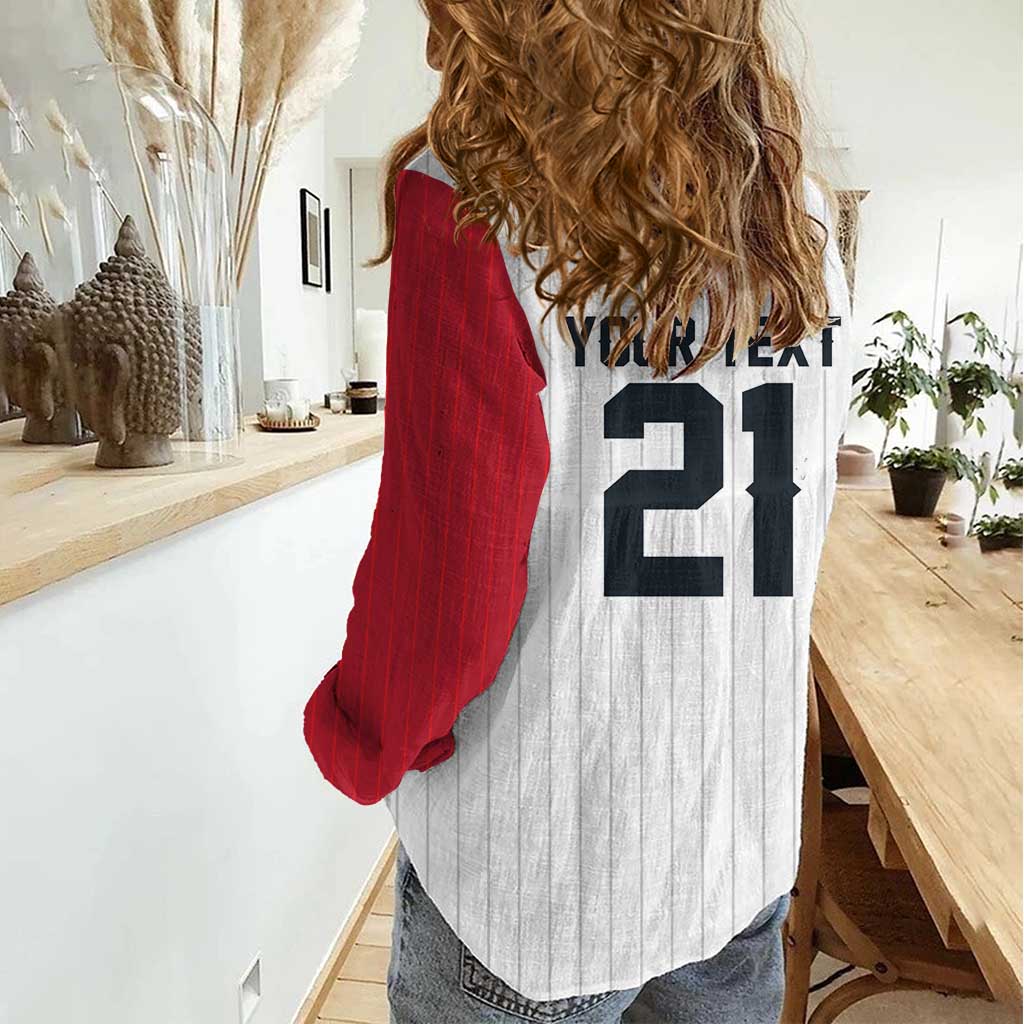 Custom Dripping Baseball Japan Women Casual Shirt