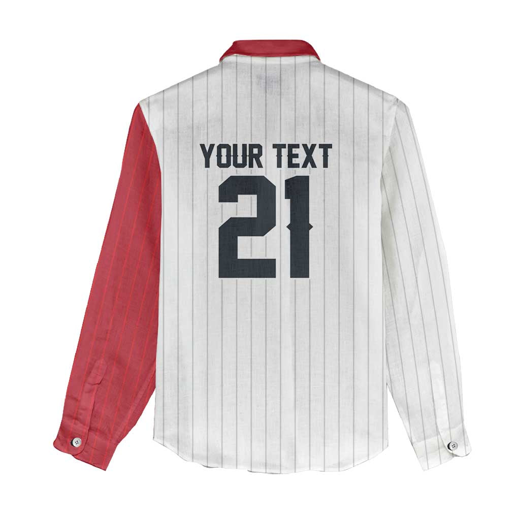 Custom Dripping Baseball Japan Women Casual Shirt