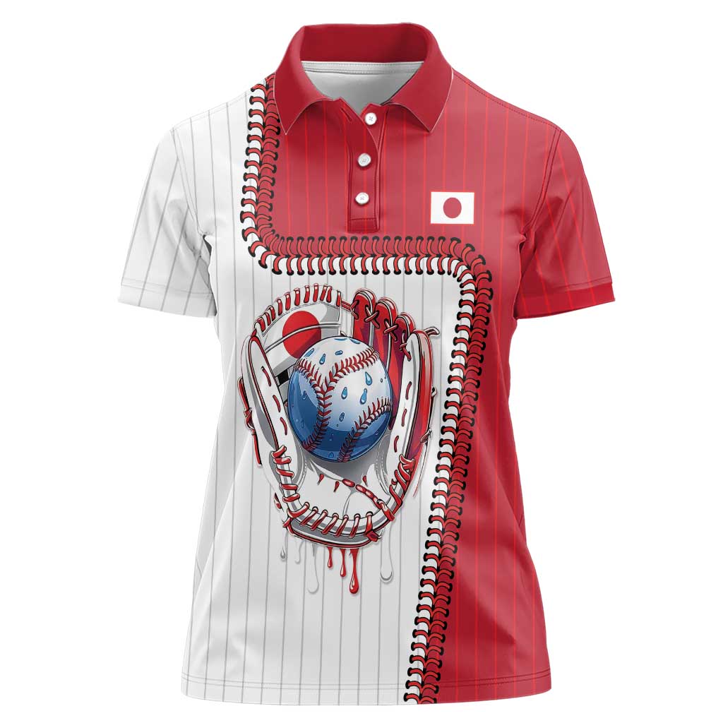 Custom Dripping Baseball Japan Women Polo Shirt