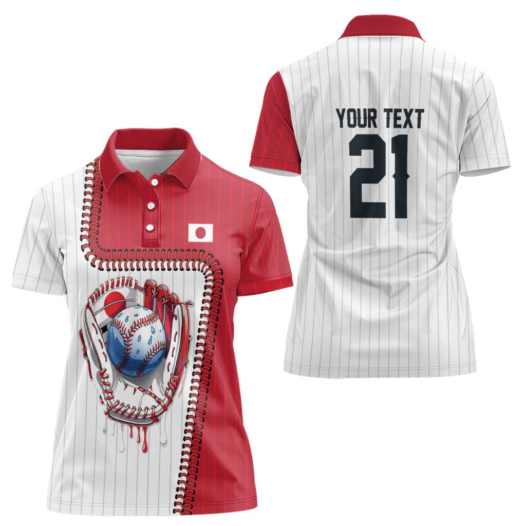 Custom Dripping Baseball Japan Women Polo Shirt